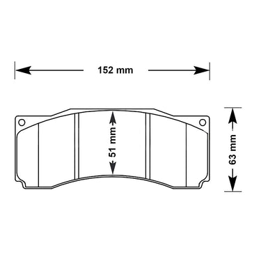 Carbotech CT1247 brake pads for the StopTech ST-60 caliper